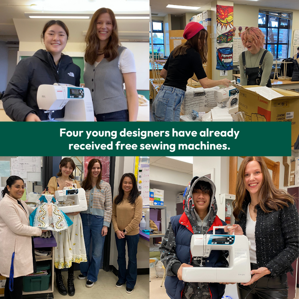 Four young designers given head start with a new sewing machine
