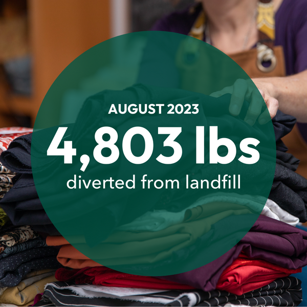 Celebrating 4,803 Pounds of Materials Saved from Landfill in August 2023