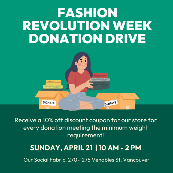 Fashion Revolution Week Donations Drive!
