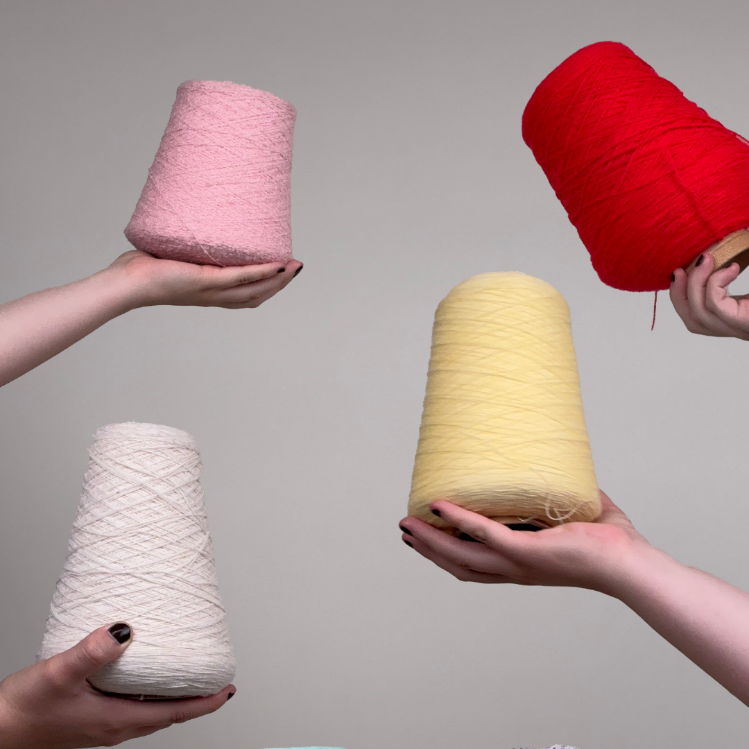 Using coned yarn for hand knitting