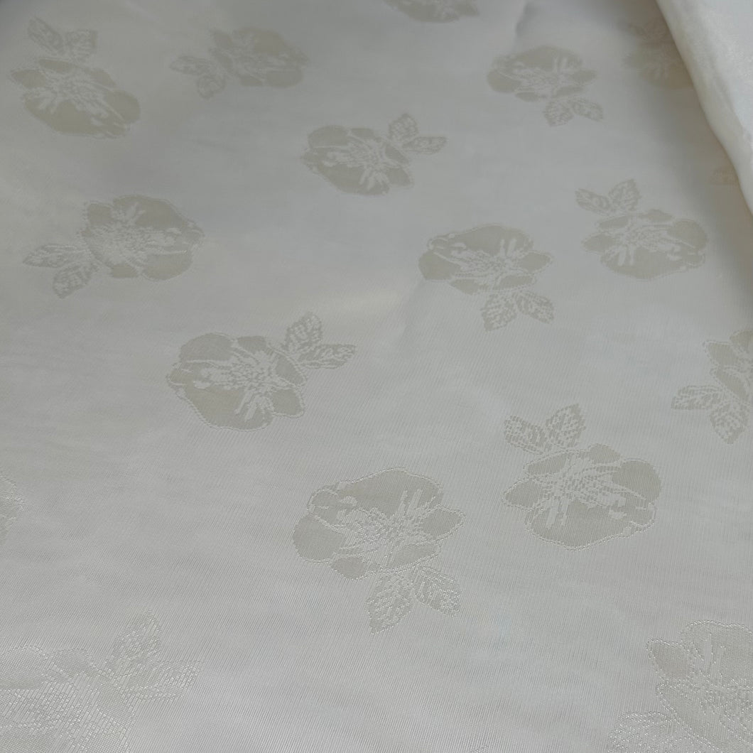 Mid Weight Drapery, Soft Yellow Floral Sheer (HDH0679)