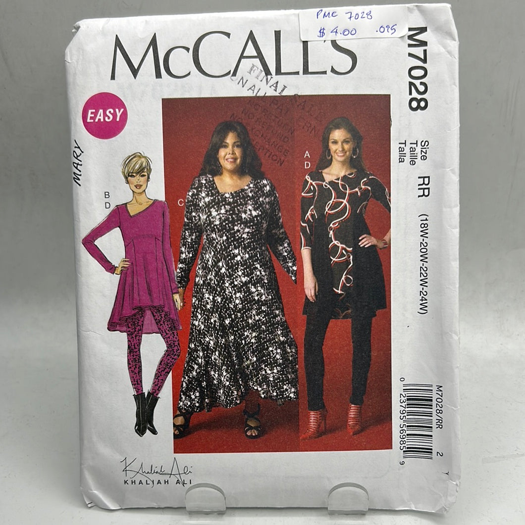 MCCALL'S Pattern, Misses'/Women's Tunics, Dress and Leggings (PMC7028)