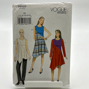 VOGUE Pattern, Misses' Tunic, Dress & Pants (PVO9107)