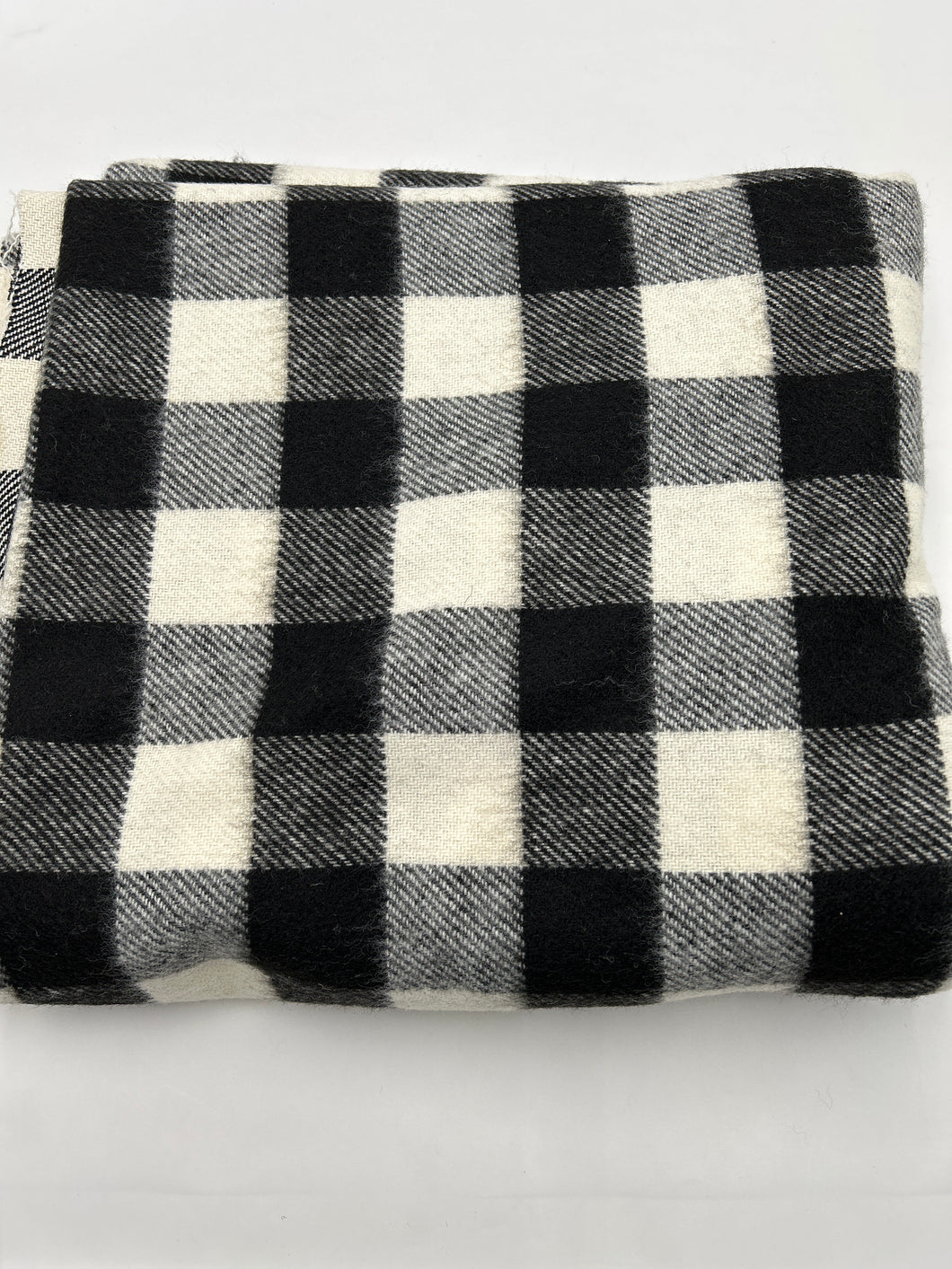 Wool Blend Coat Weight, Black & White Check (WCW0272:273)