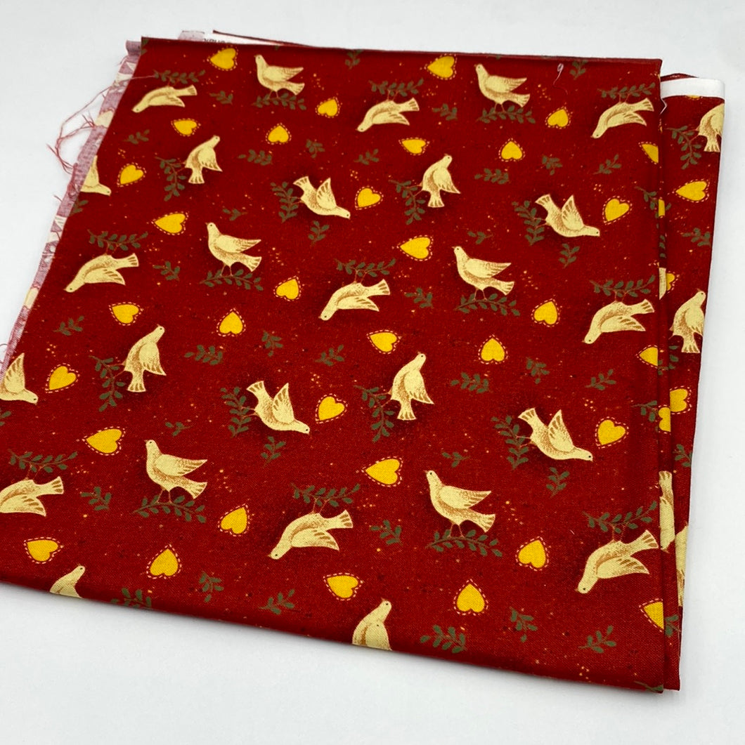 Quilting Cotton, Christmas Dove (WQC1617)