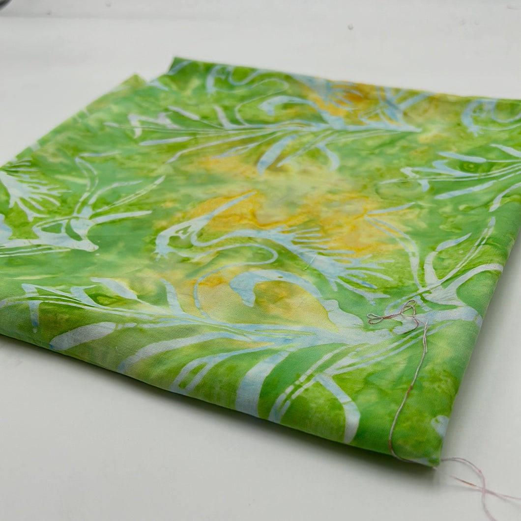 Batik Quilting Cotton, Bright Yellow & Green (WQC2449)