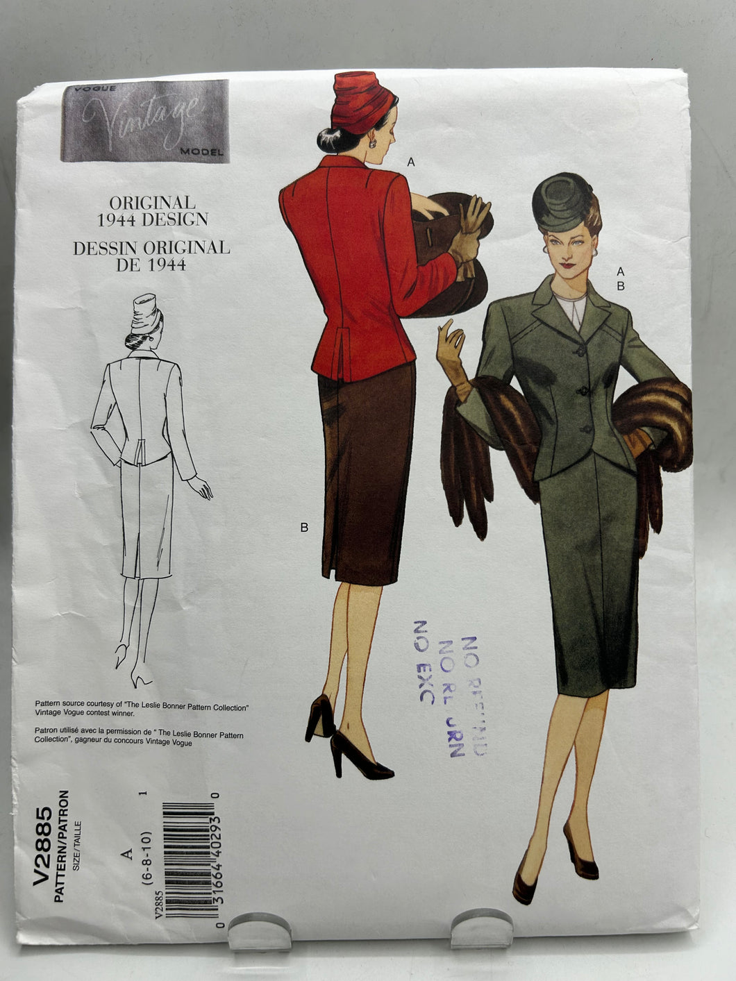 VOGUE Pattern, Misses' Jacket & Skirt (PVO2885)