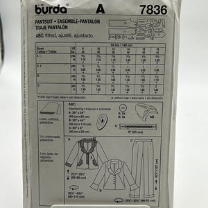 BURDA Pattern, Misses' Top & Pants (PBR7836)