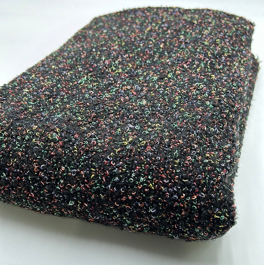 Sweater Knit, Black w Multicoloured Highlights (KSW0442)