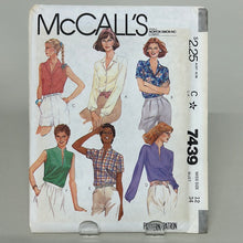 Load image into Gallery viewer, Vintage MCCALL&#39;S Pattern, Misses&#39; Shirts (PMC7439)
