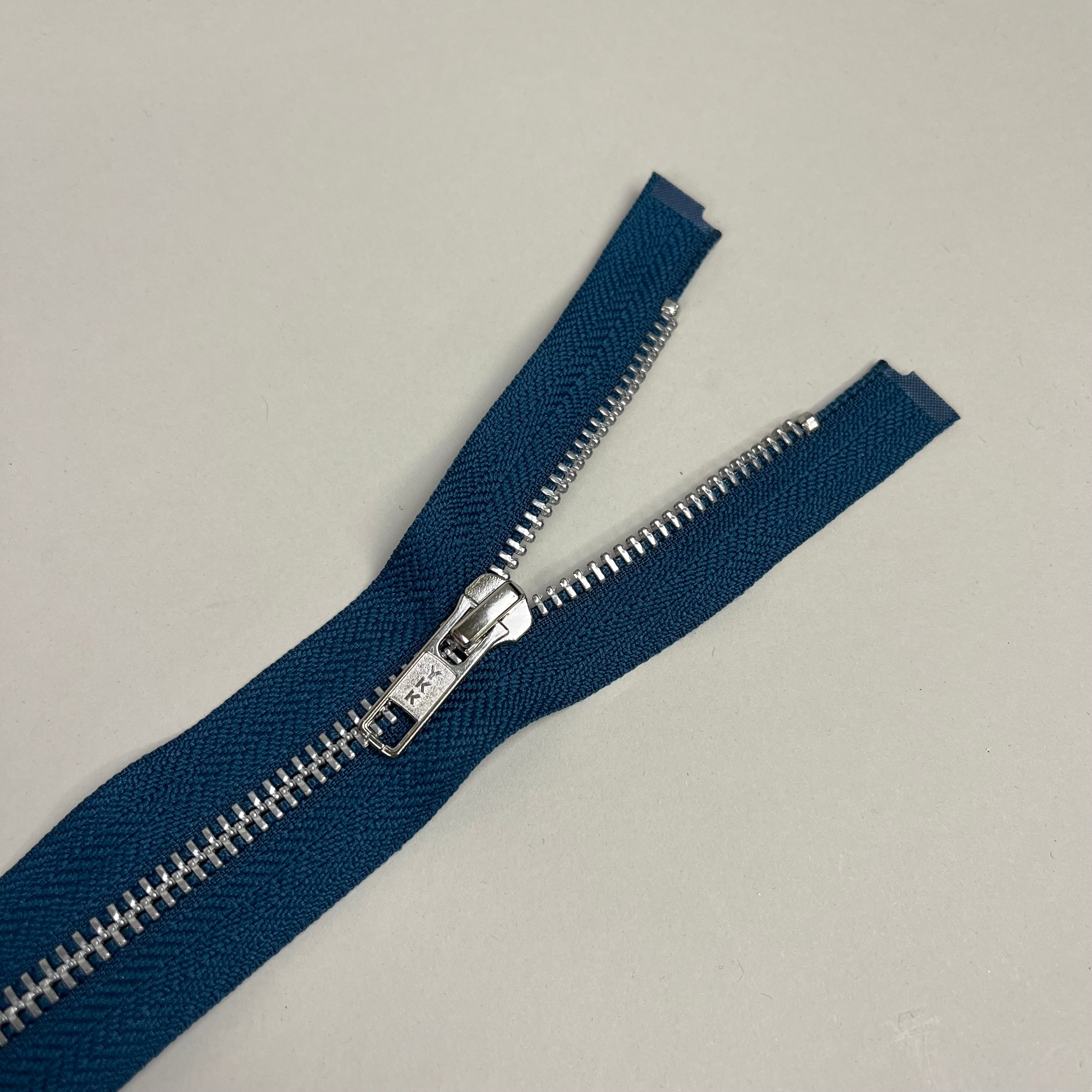 Separating Metal Zipper - Teal & Silver 18" (NZP0367)