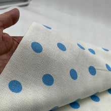 Load image into Gallery viewer, Cotton Home Decor, White with Blue Dots (HDH0437)
