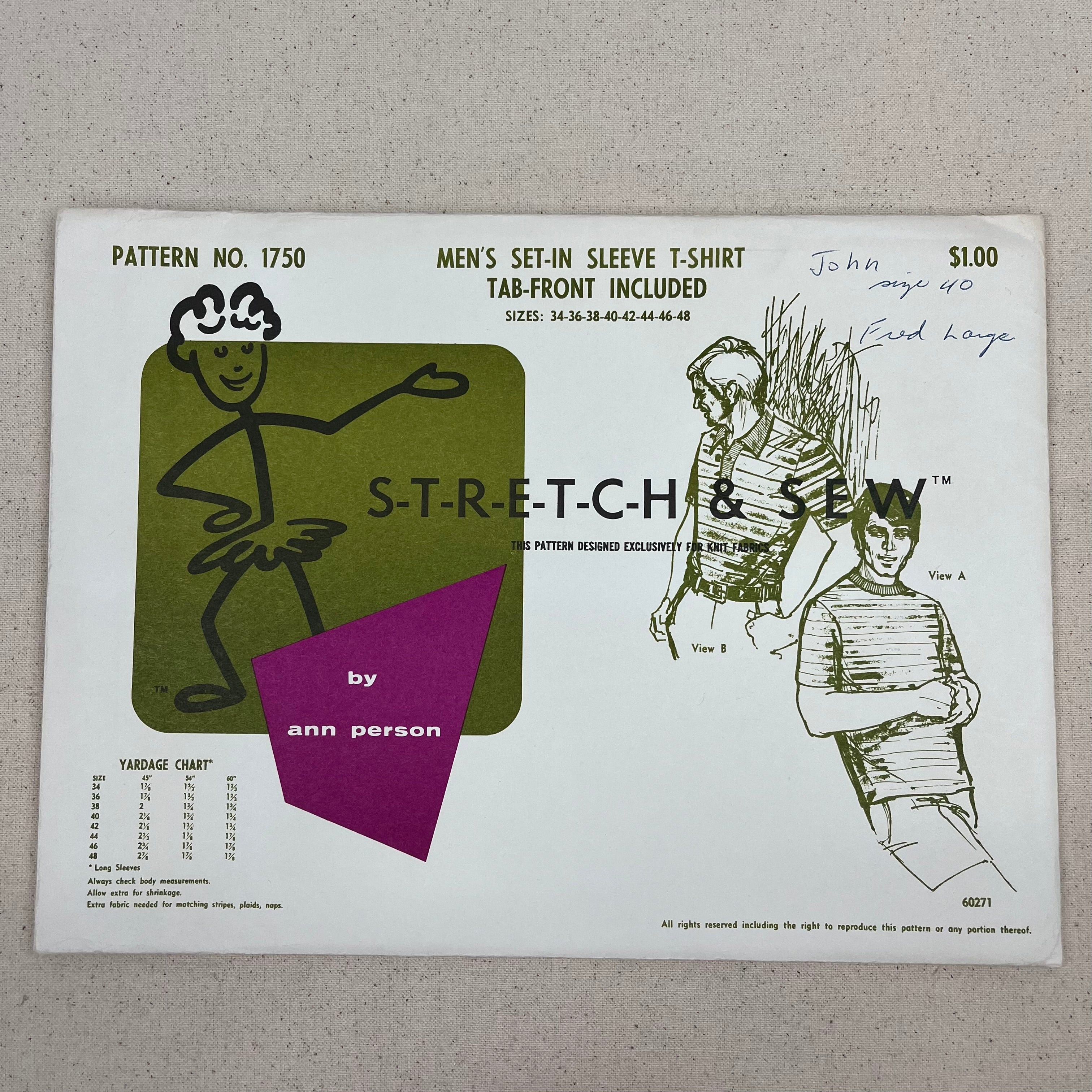 Stretch & Sew Pattern - 1750 Set-In Sleeve T-Shirt (NPA0531)