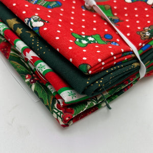 Quilting Cotton Bundle, Mixed Xmas Prints (WQC1851:1854)