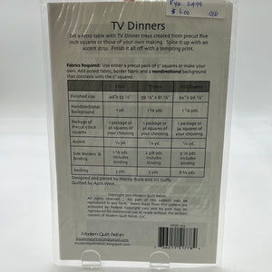 Modern Quilt Relish "TV Dinners" Quilt Pattern (PXX0499)