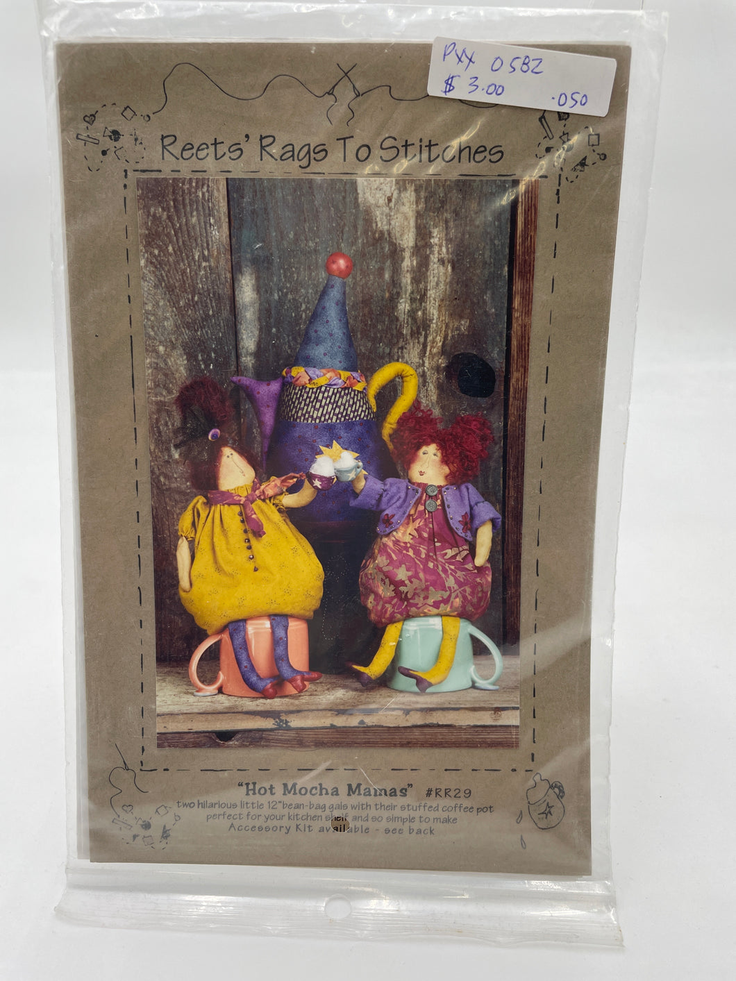 Reets Rags to Stitches Doll Pattern, Hot Mocha Mamas (PXX0582)