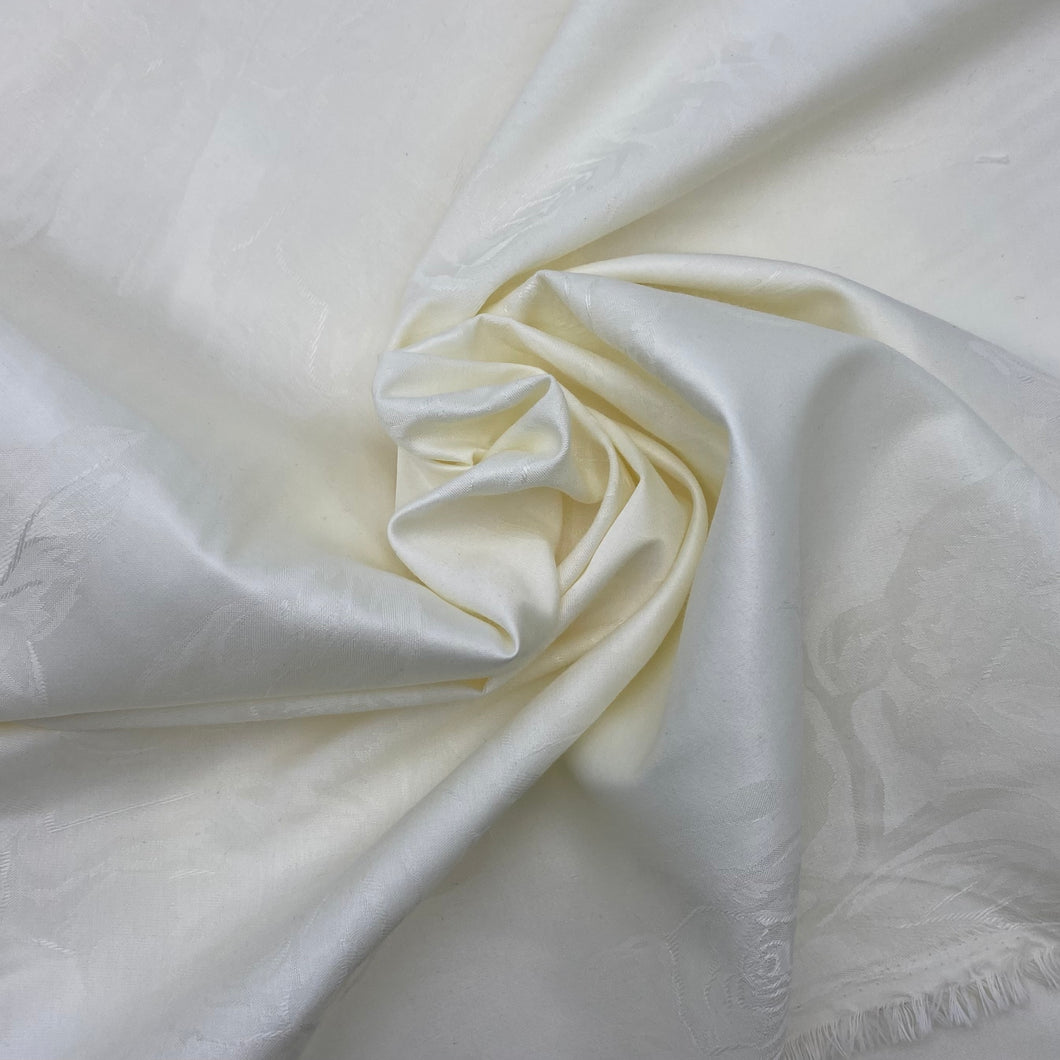 Floral Jacquard Cotton Blend - Cream (HDH0693)
