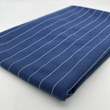 Load image into Gallery viewer, Cotton Shirting, Navy w White Stripes (WDW1729:1730)
