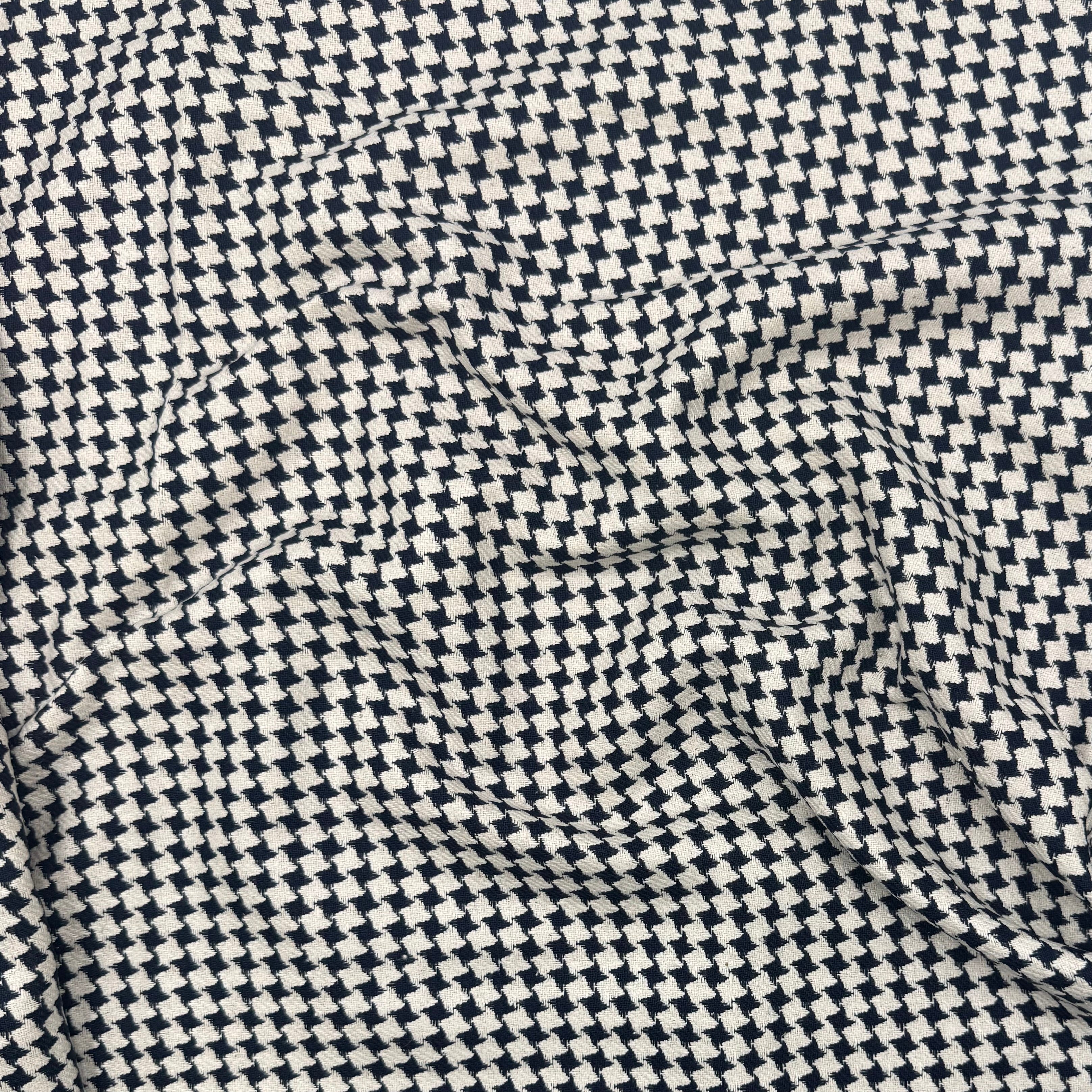 Wool Suiting - B&W Houndstooth (WSW0771)