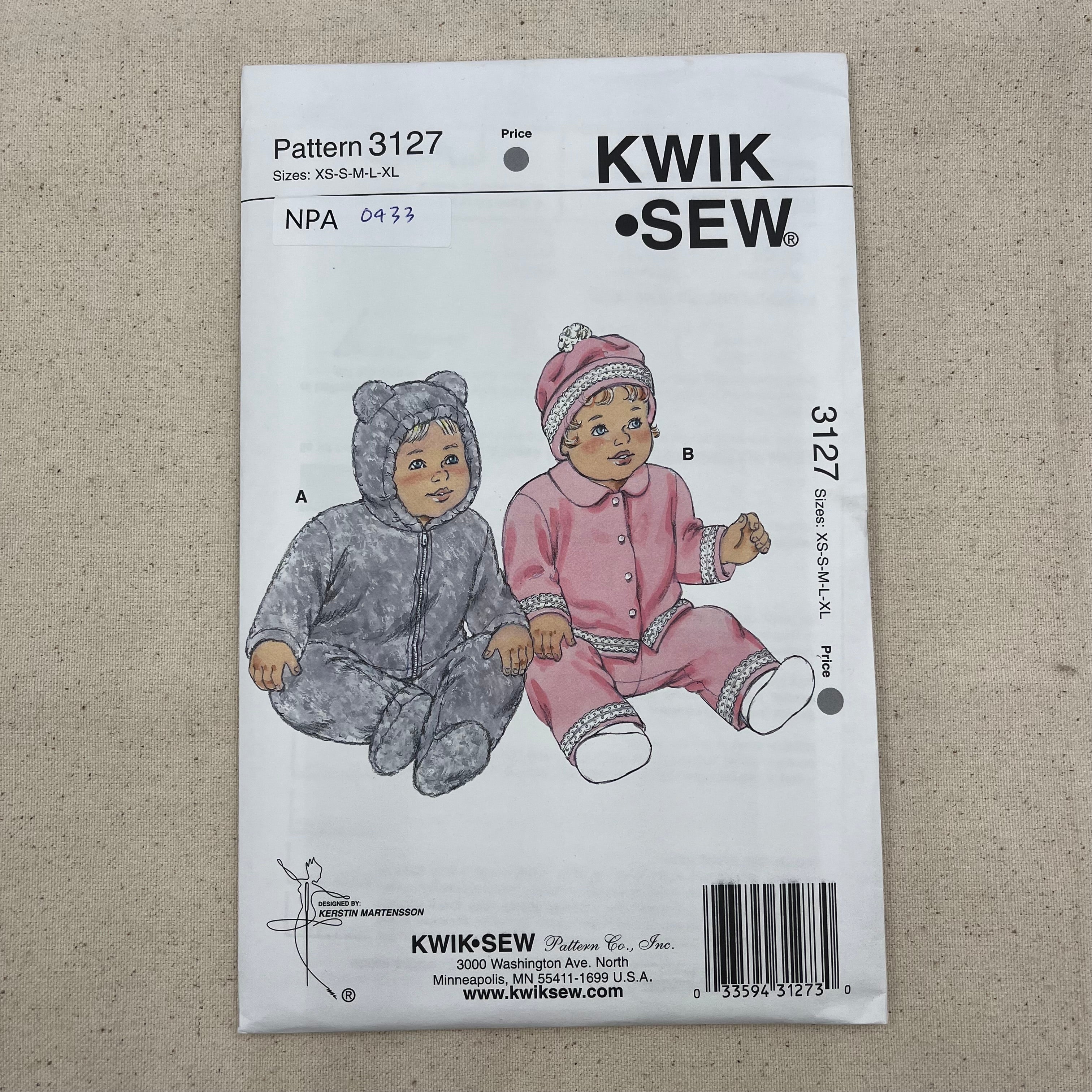 Kwik Sew Pattern - 3127 Baby Jackets, Pants & Hat (NPA0433)