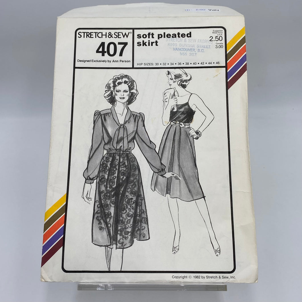 Stretch & Sew Pattern - 407 Soft Pleated Skirt (NPA0012)