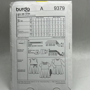 BURDA Kids Pattern, Dress (PBR9379)