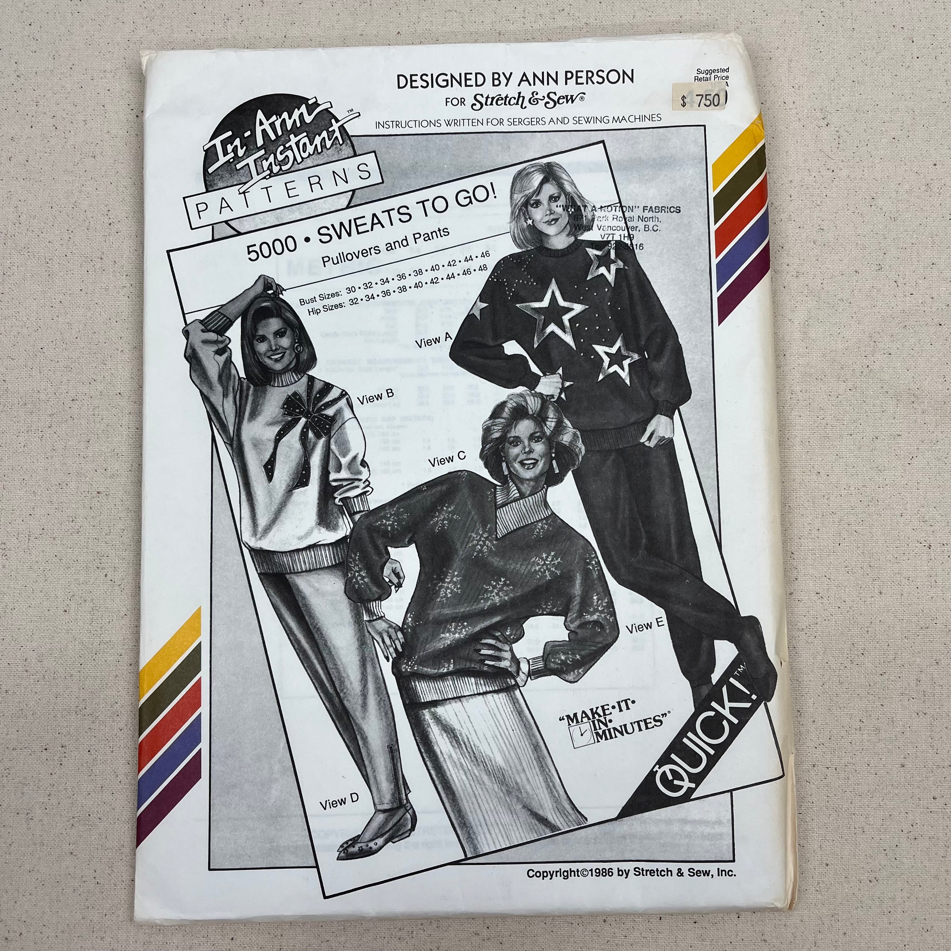 Stretch & Sew Pattern - 5000 Pullovers & Pants (NPA0517)