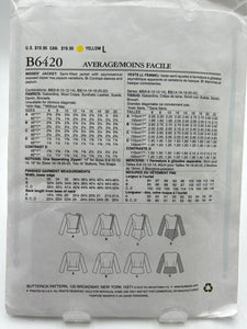 BUTTERICK Pattern, Misses' Jacket (PBT6420)