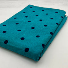 Load image into Gallery viewer, Cotton Jersey, Teal &amp; Blue Dots (KJE0924)
