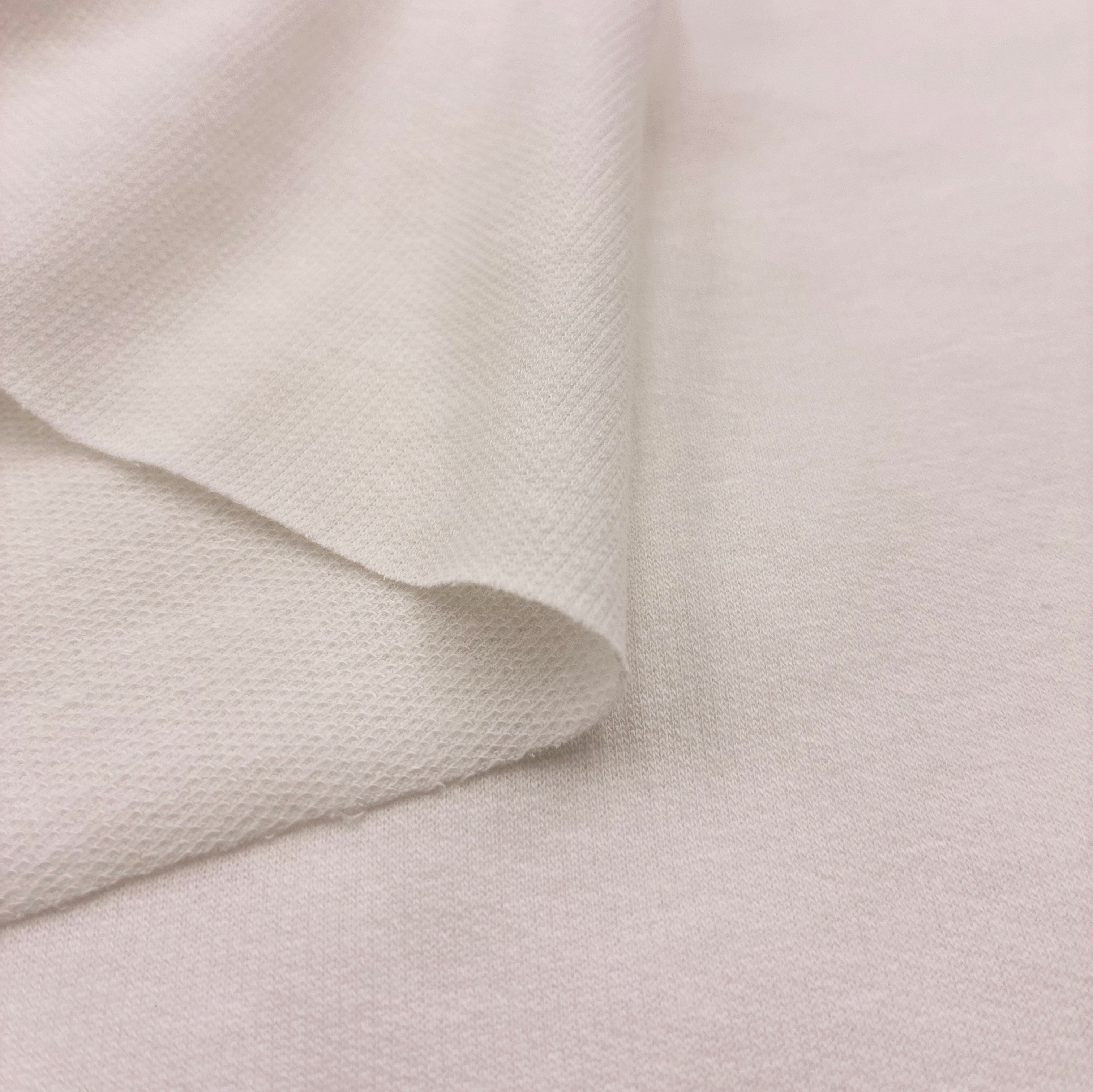 Feather Cotton French Terry - White (KFR0702)