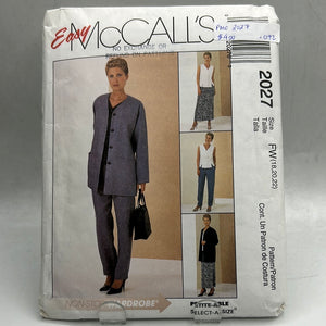 MCCALL'S Pattern, Misses' Cardigan, Top, Pull-on Pants and Skirt (PMC2027)