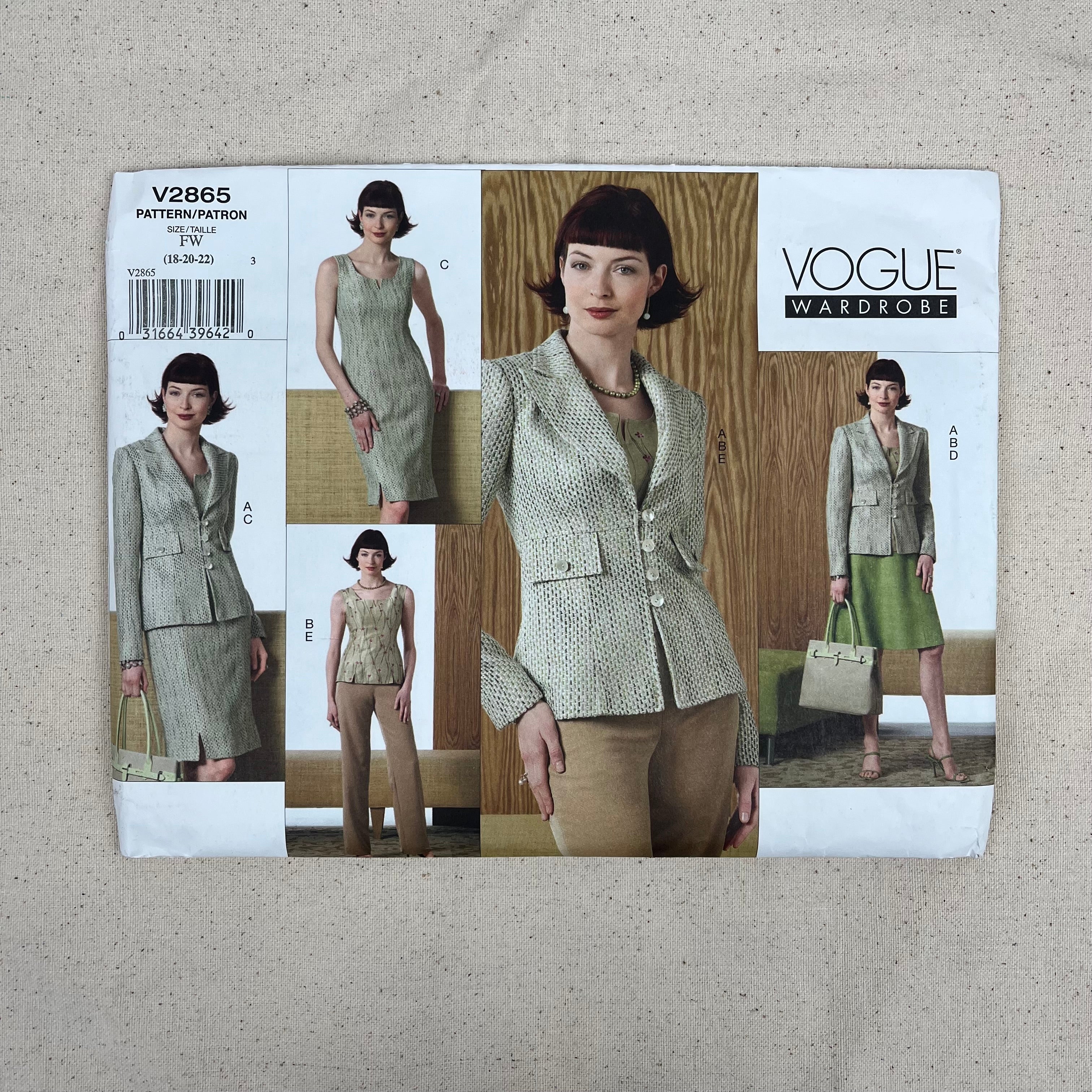 Vogue Pattern - V2865 Petite Jacket, Top, Dress, Skirt & Pants (NPA0267)