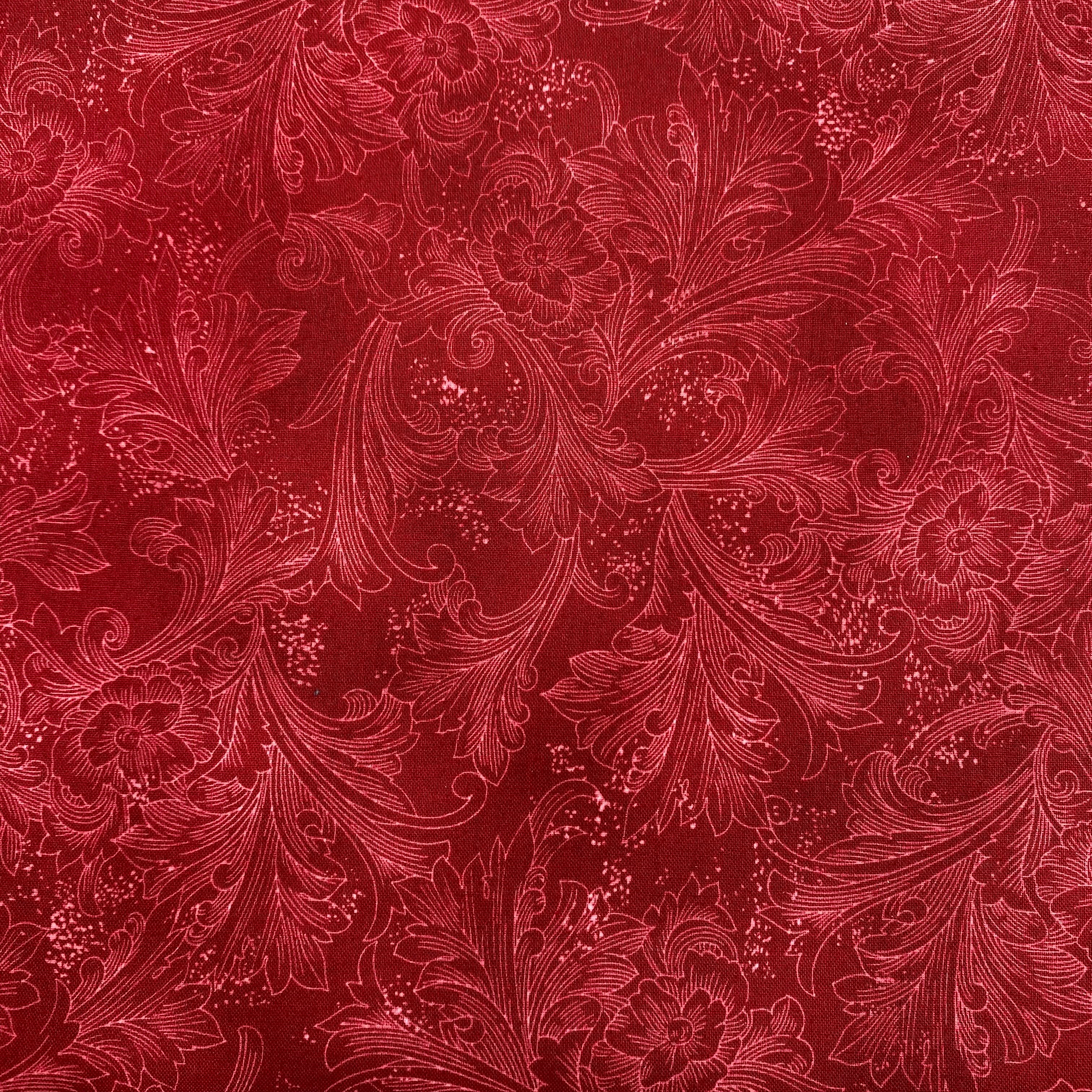 Quilting Cotton - Red Acanthus (WQC2805)