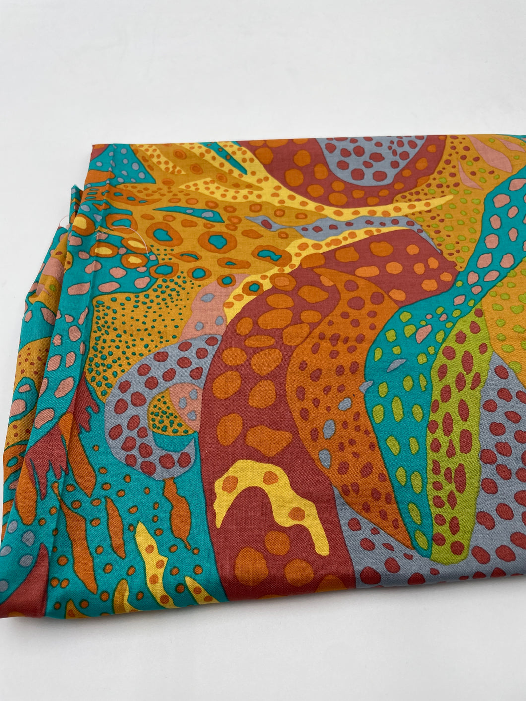 Kaffe Collective (BM) Cotton Quilting, Rust Aqua & Gold (WQC2167)