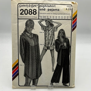 STRETCH N SEW Pattern, Nightshirt and Pajama (PSS2088)
