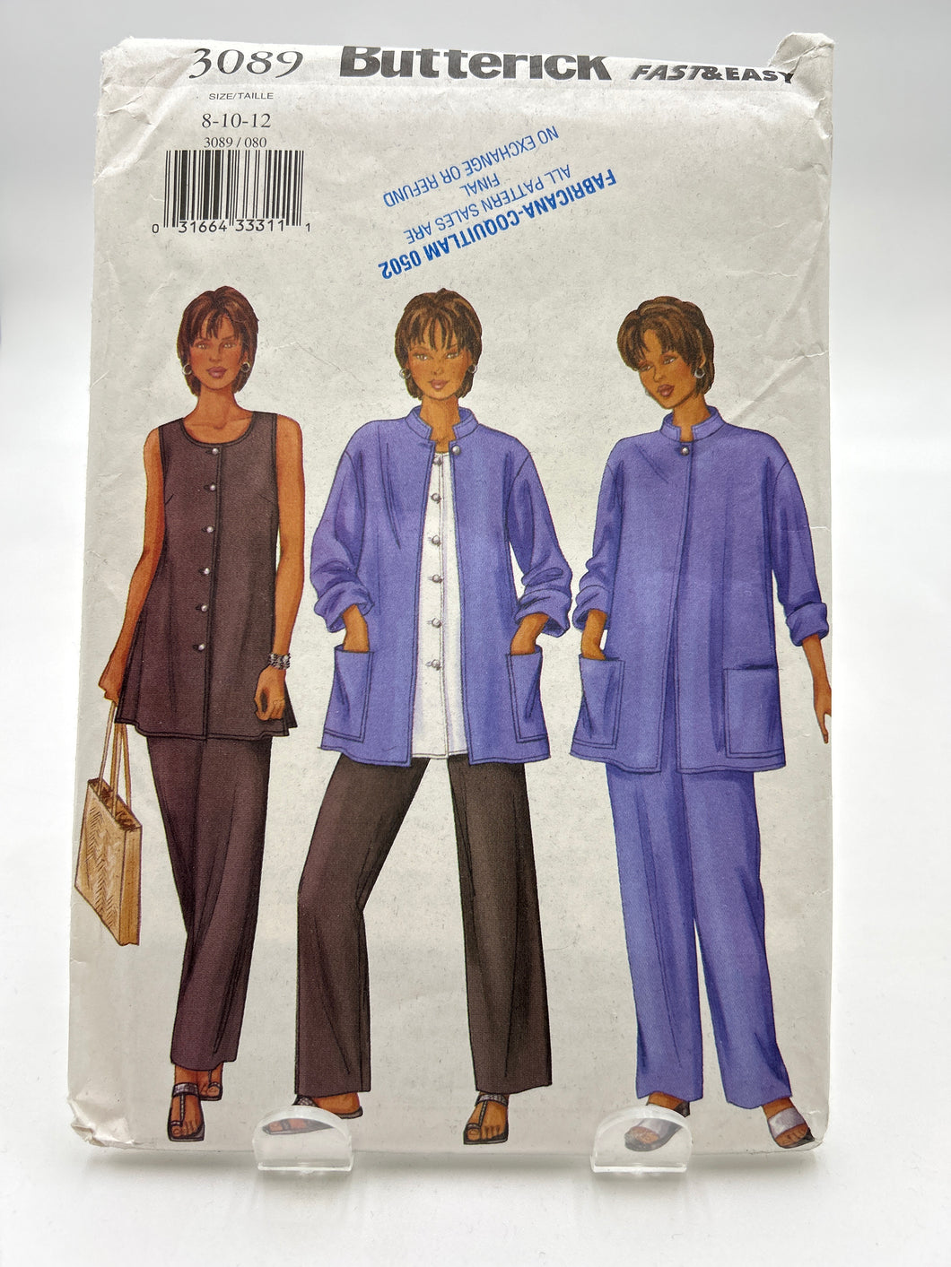 BUTTERICK Pattern, Misses' Jacket, Tunic & Pants (PBT3089)