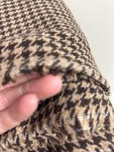 Load image into Gallery viewer, Wool Coating, Brown &amp; Tan Houndstooth (WCW0245)
