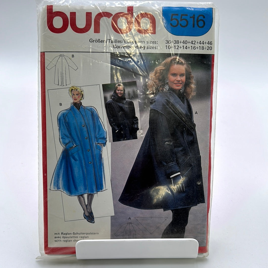 BURDA Pattern, Misses' Coat (PBR5516)