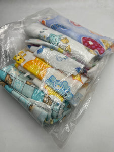 Cotton Flannelette Scrap Bag, Mixed Multi-colours (WFL0240:244)