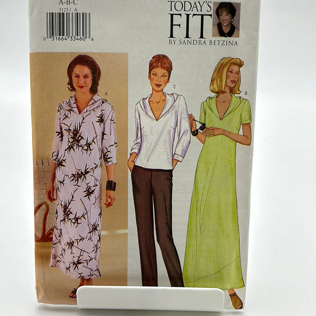 BUTTERICK Pattern, Misses Dress/Coverup (PBT3123)