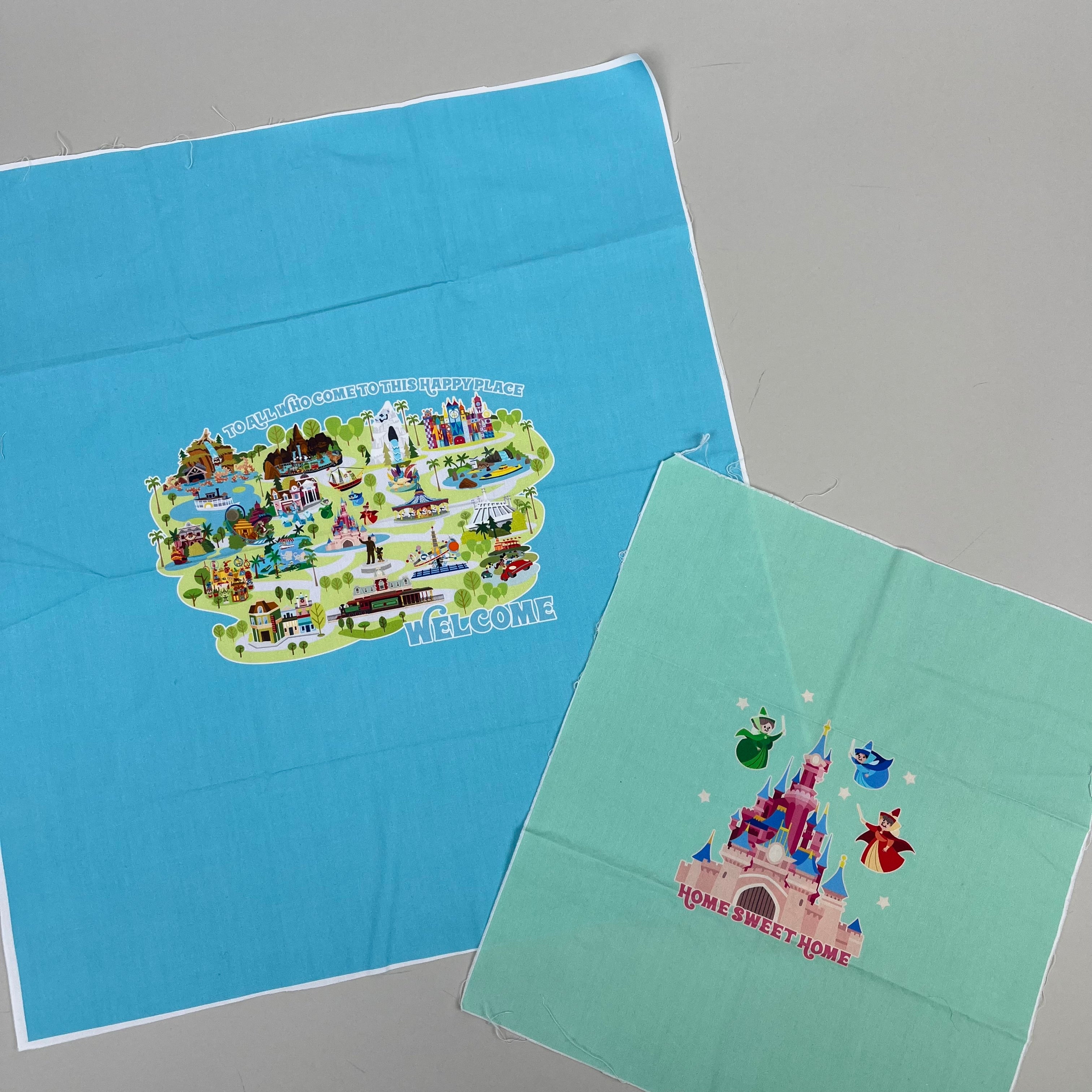 2 Quilting Cotton Panels - Happiest Place on Earth (WQC3090)