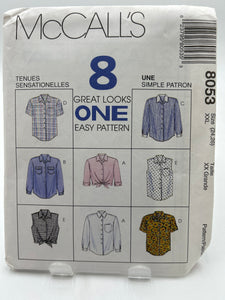 MCCALL'S 20+ Pattern, Misses' Shirts (PMC8053)