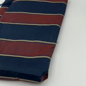 Silk Shirt Weight, Navy & Burgundy Stripe (WDW1642)