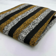 Load image into Gallery viewer, Knit Jersey, Grey, Brown &amp; Black Stripe (KJE0930)
