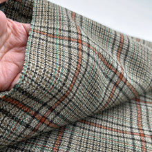 Load image into Gallery viewer, Wool Blend Bottom Weight, Taupe, Brown &amp; Orange Plaid (WBW0404)
