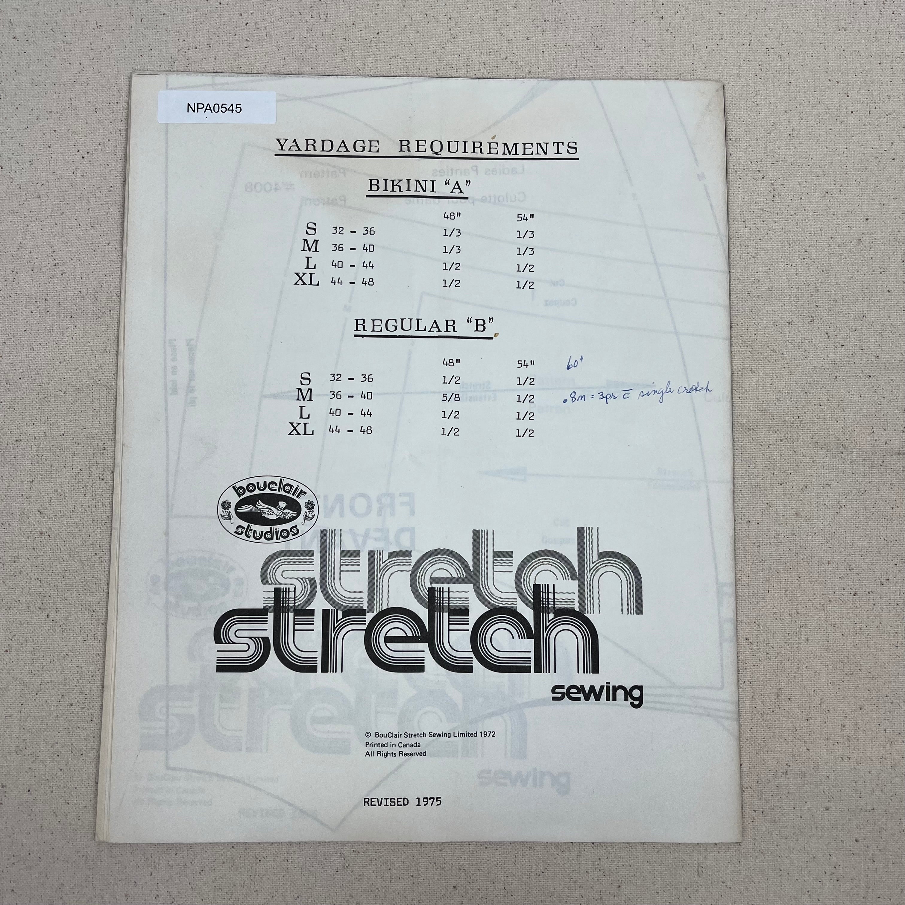 Bouclair Studios Stretch Pattern - 400 Panties (NPA0545)