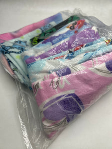 Cotton Flannelette Scrap Bag, Mixed Multi-colours (WFL0240:244)