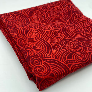 Quilting Cotton, Red Swirl (WQC1605)