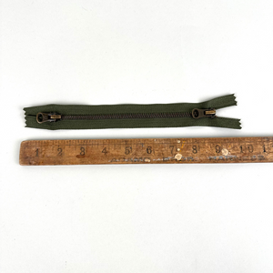 Two-Way Metal Zipper, Olive (19cm) (NZP0134)