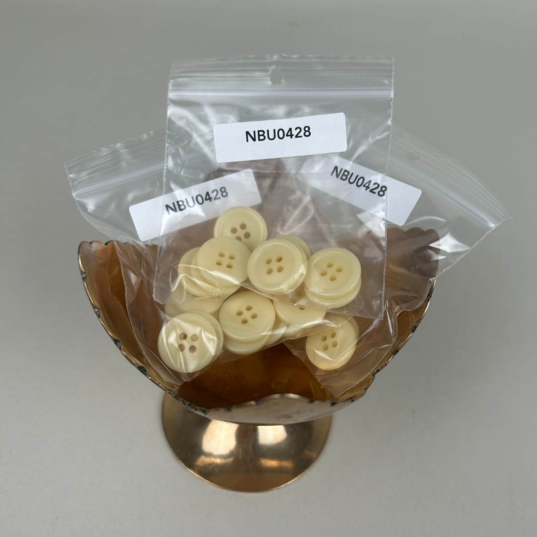 Buttons, Plastic, 1.9cm, Yellow (NBU0428)